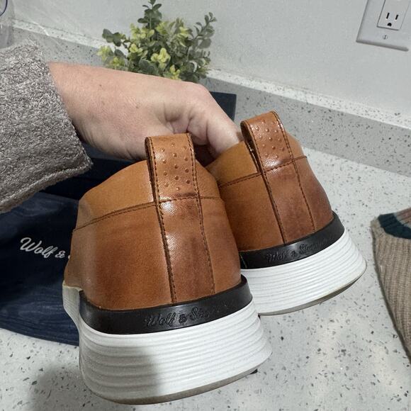 Wolf & Shepherd Crossover Longwing honey leather shoes Size 12 DG Brown main image 5